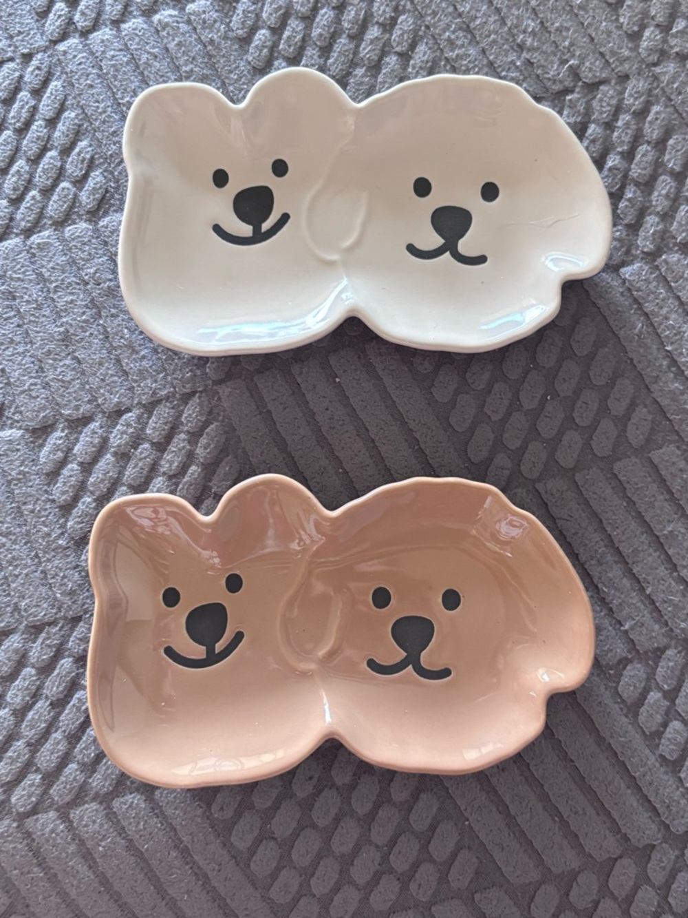 Ceramic Dog Double Dish - 2pc set